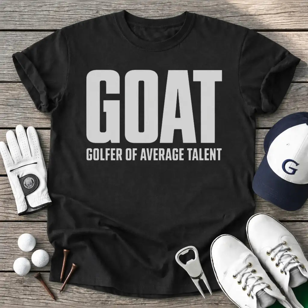 Goat Golfer Average T-Shirt in Black