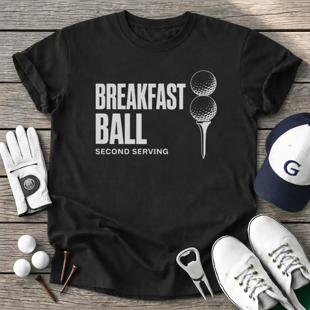 Serving Breakfast T-Shirt in Black