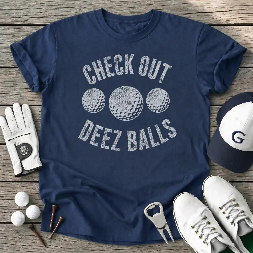 Check Out Deez Balls T-Shirt in Navy