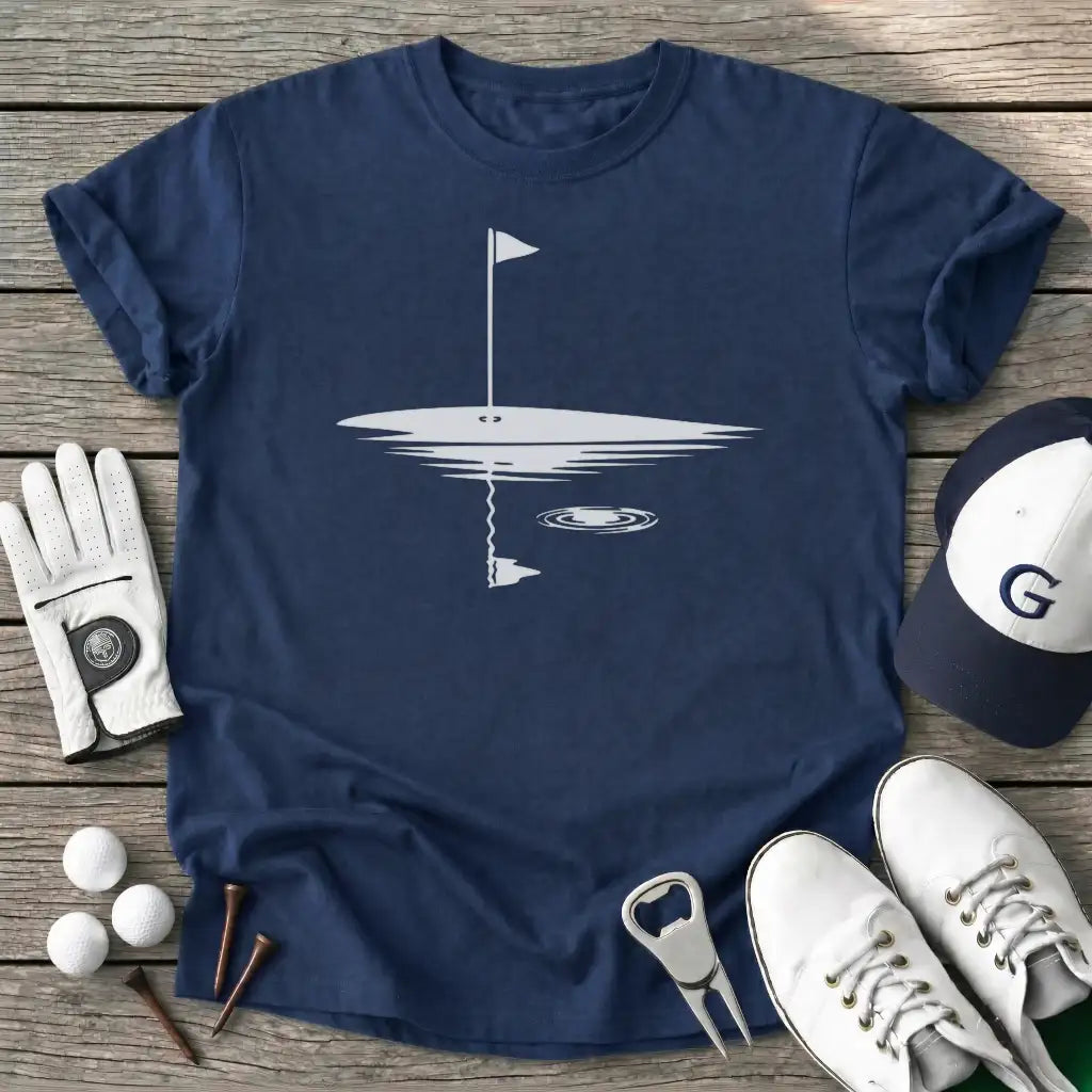 Golf Flag Water T-Shirt in Navy