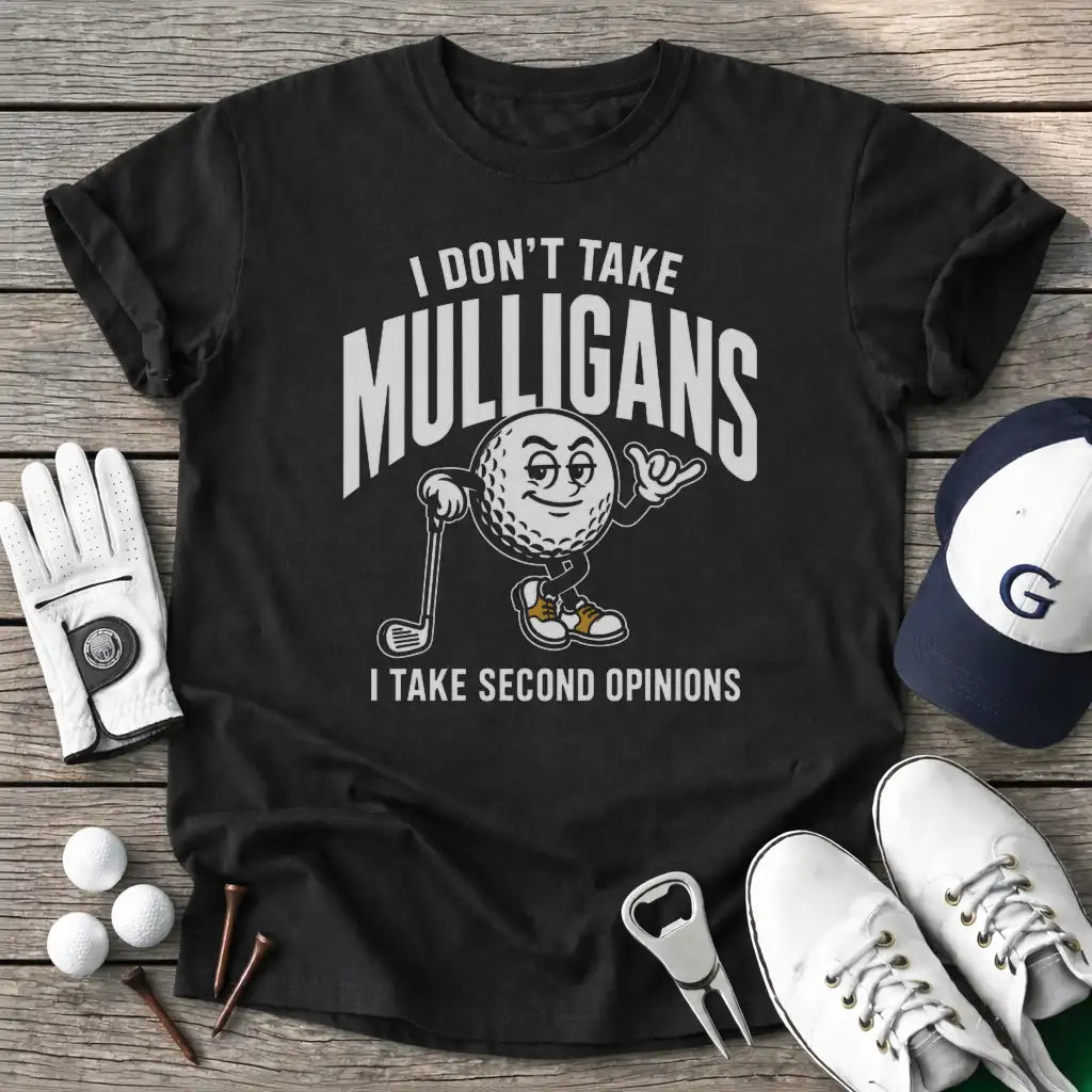 Dont Take Mulligans T-Shirt in Black