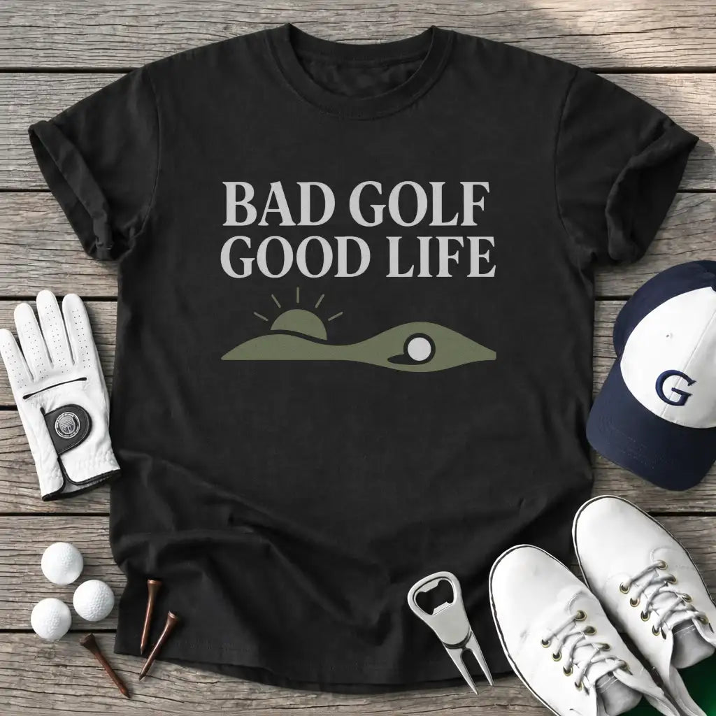 Black / S Bad Golf Good Life T-Shirt