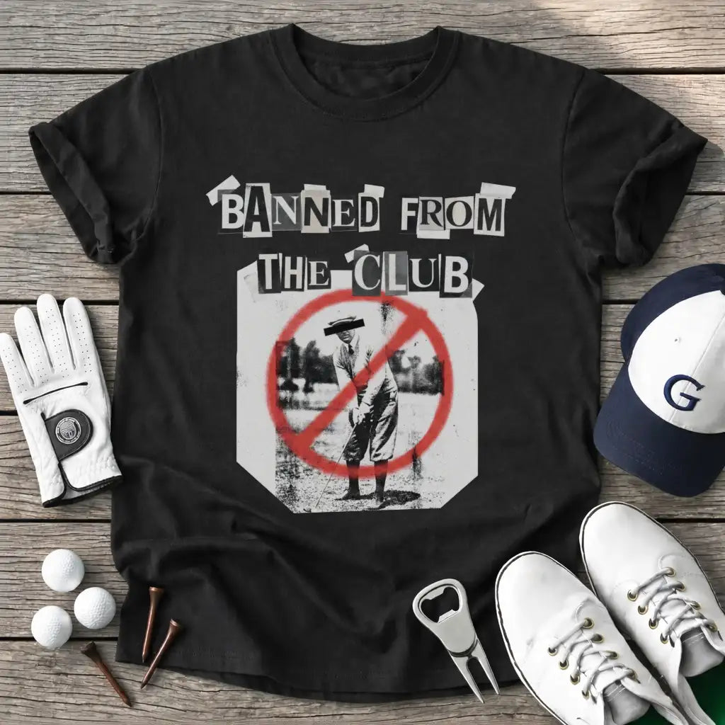 Banned From The Club T-Shirt in Black
