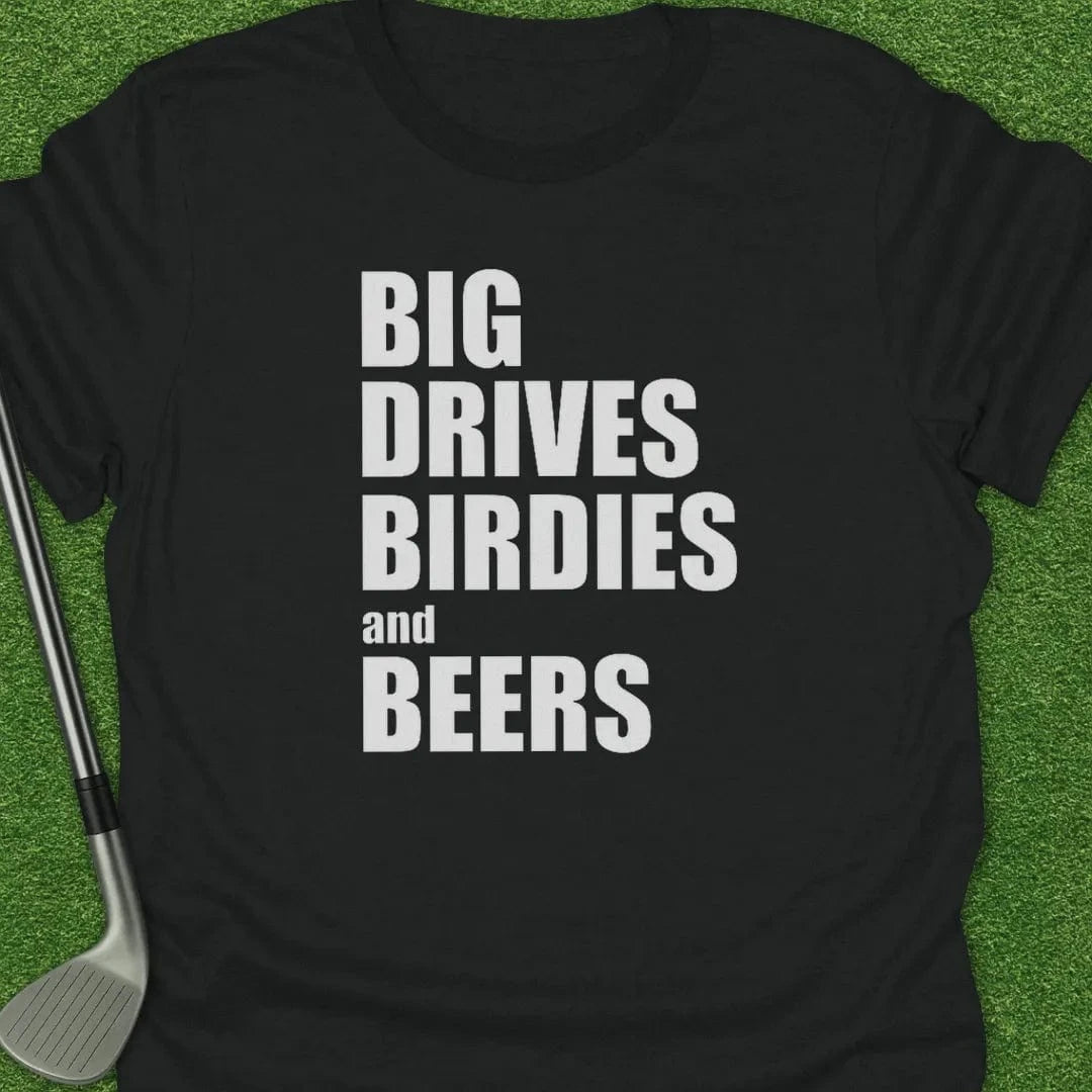 Black / S Big Drives Birdies T-Shirt