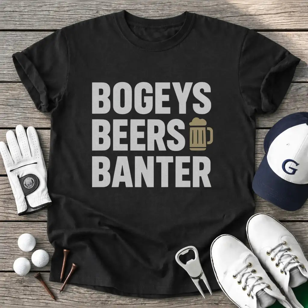 Black / S Bogeys Beers Banter T-Shirt