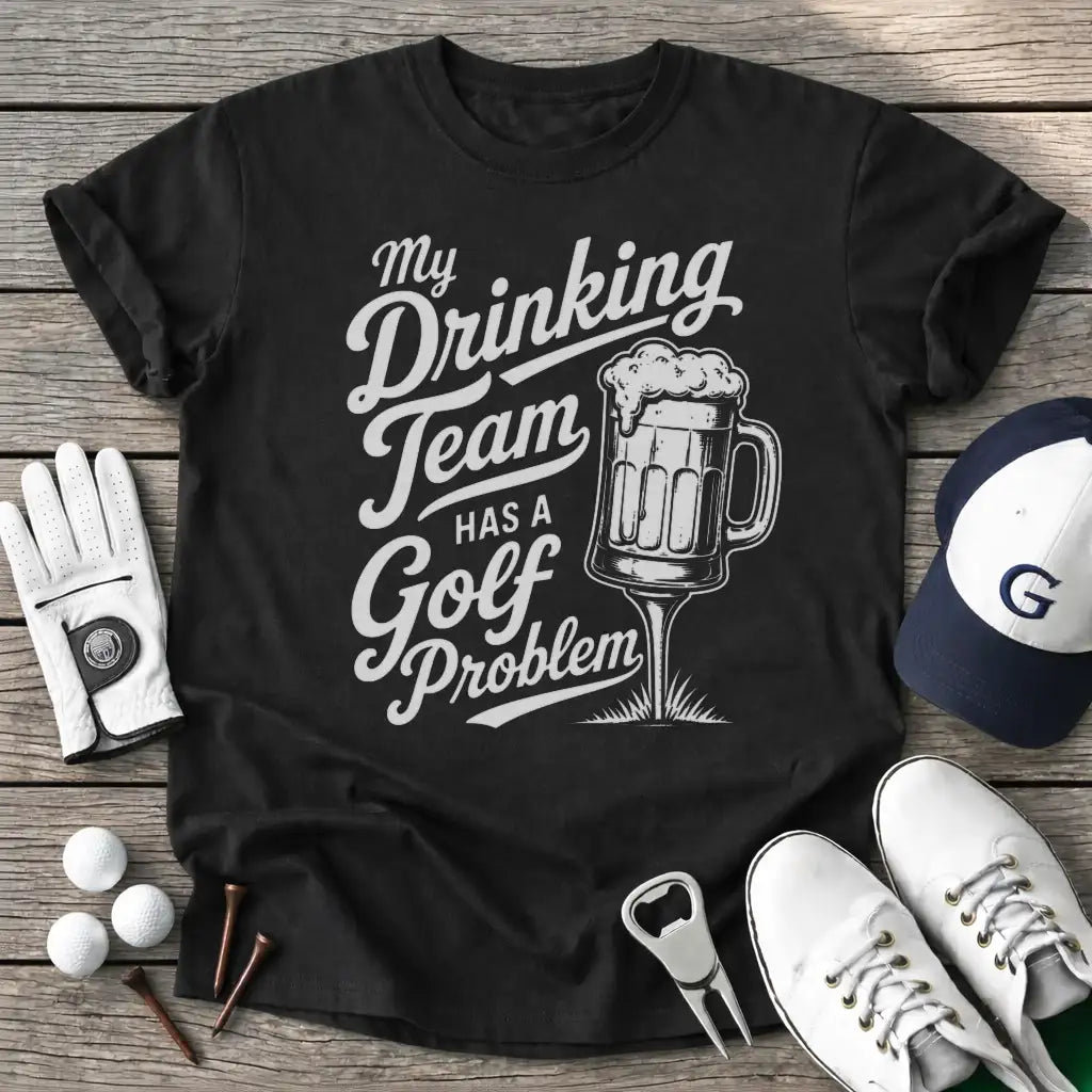 Drinking Team Has T-Shirt in Black