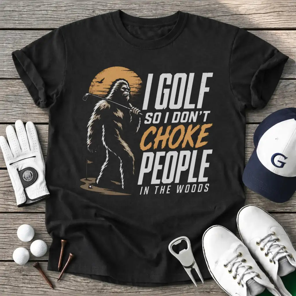 Golf Dont Choke T-Shirt in Black