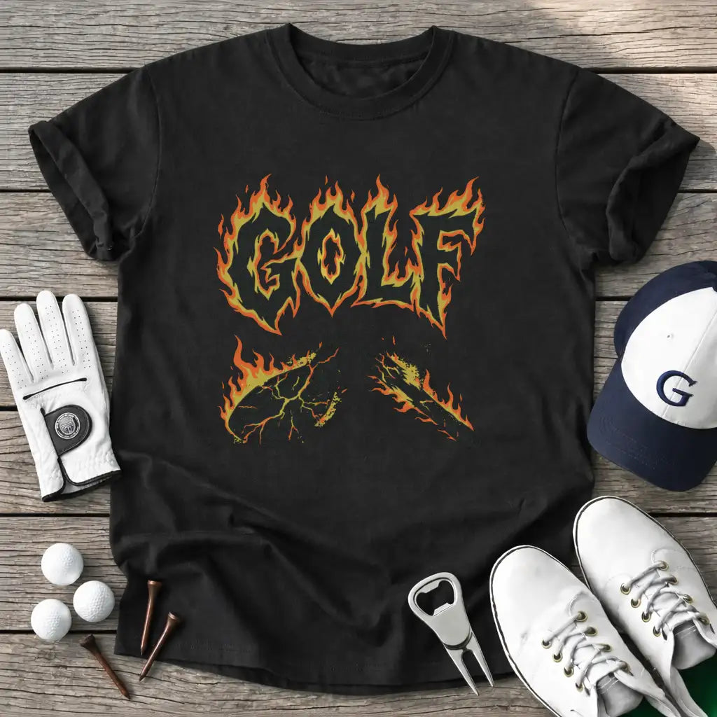 Black / S Golf Fire T-Shirt
