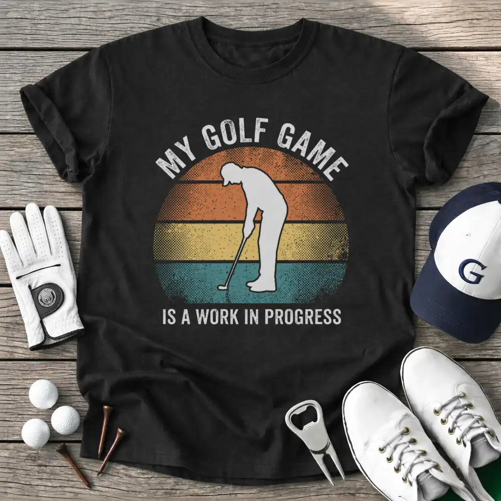 Black / S Golf Game Work T-Shirt