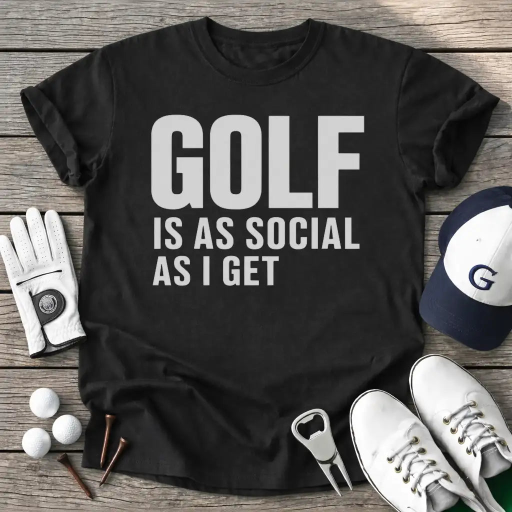 Golf Social Get T-Shirt in Black