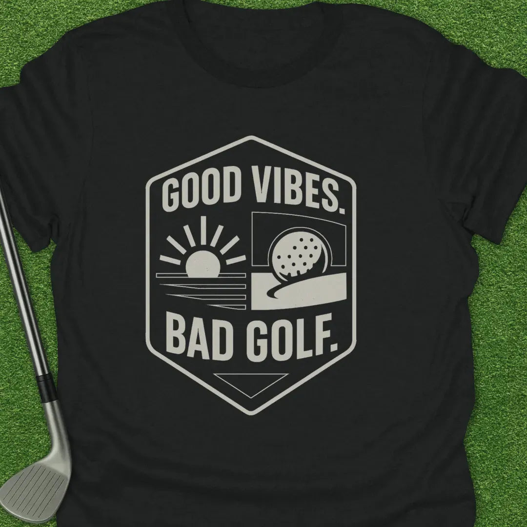 Black / S Good Vibes Bad Golf T-Shirt