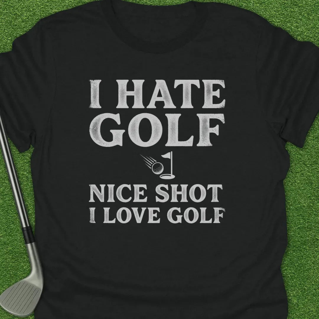 Black / S Hate Golf Nice Shot T-Shirt