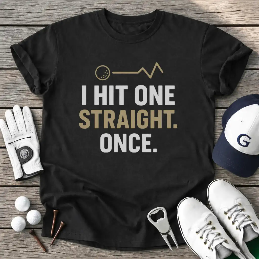 Black / S Hit One Straight T-Shirt