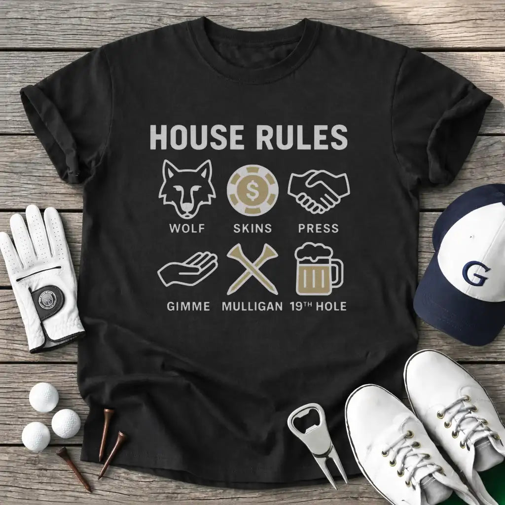 Black / S House Rules Wolf T-Shirt