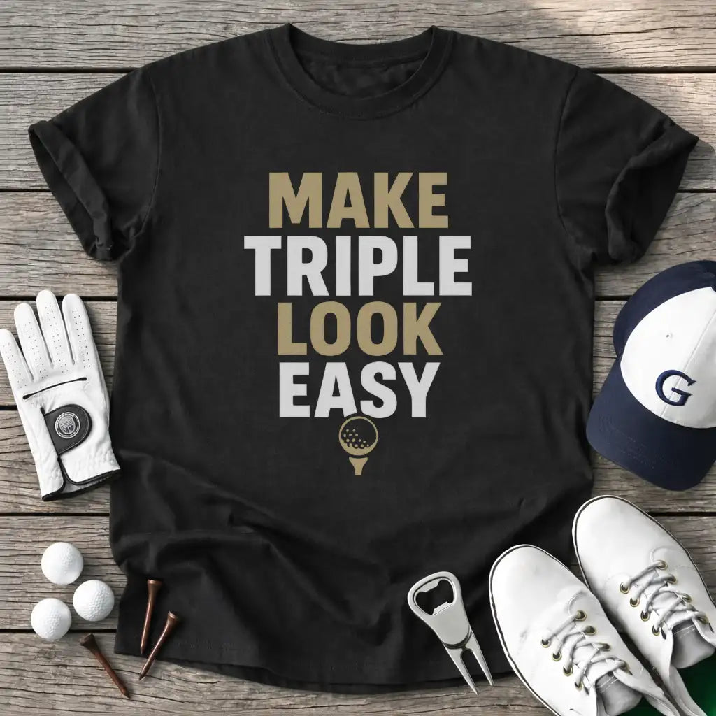 Black / S Make Triple Look T-Shirt