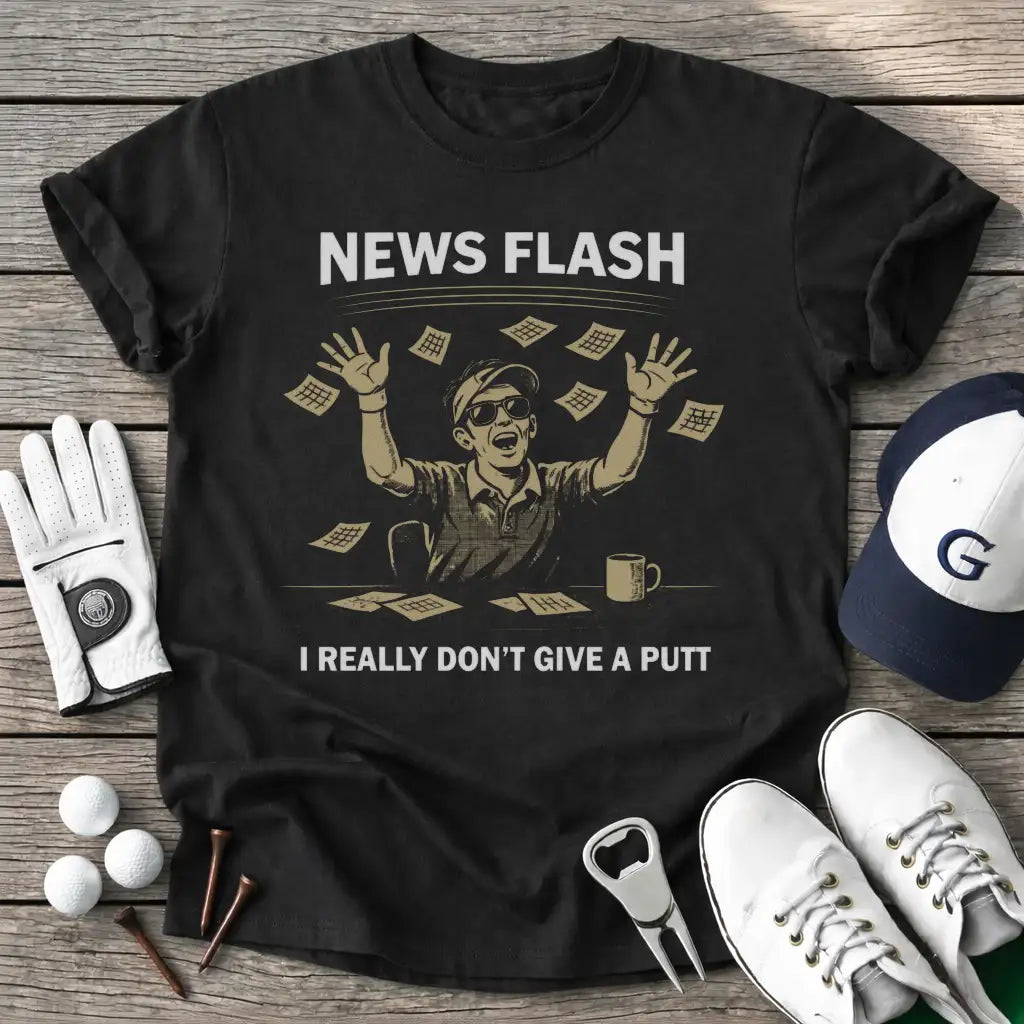 Black / S News Flash Really T-Shirt