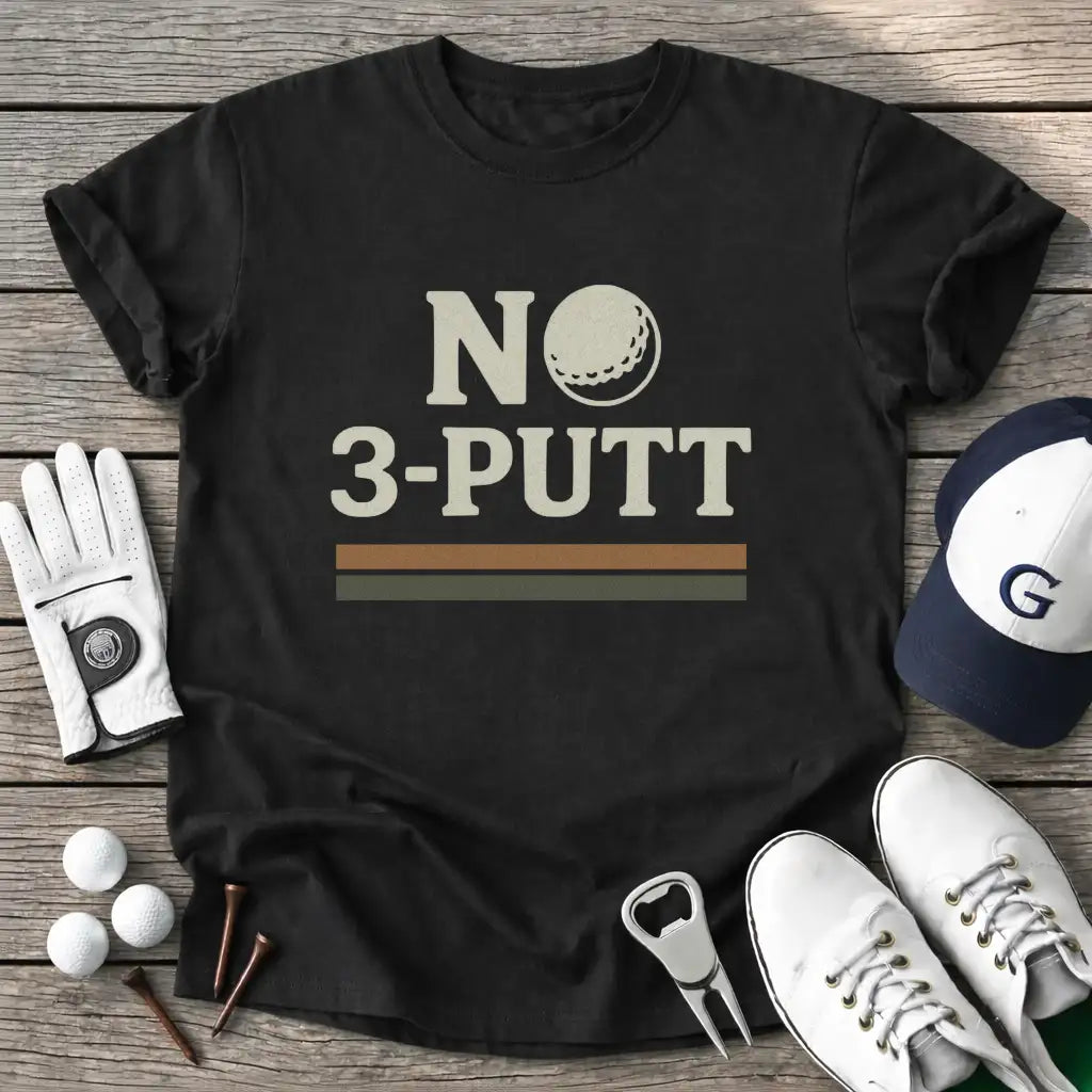 Black / S No 3 Putt T-Shirt