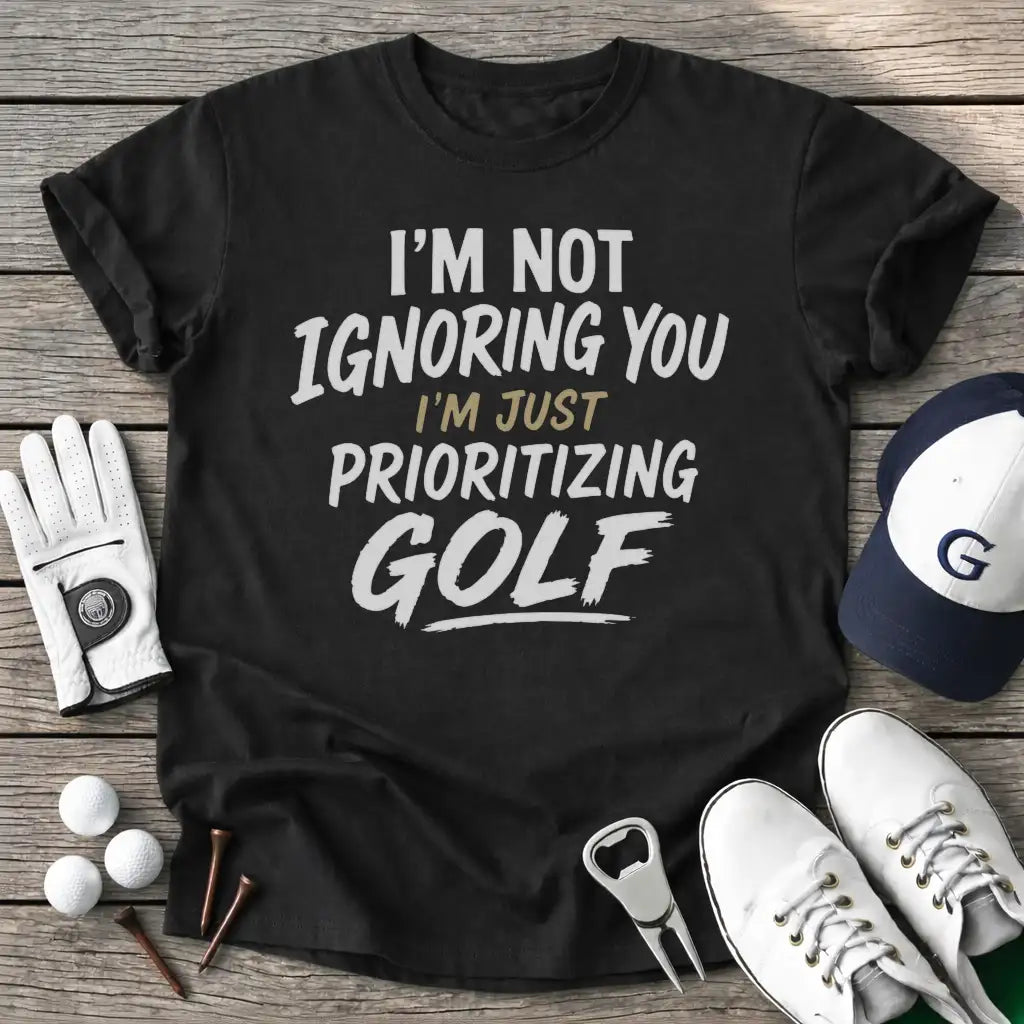 Not Ignoring You T-Shirt in Black