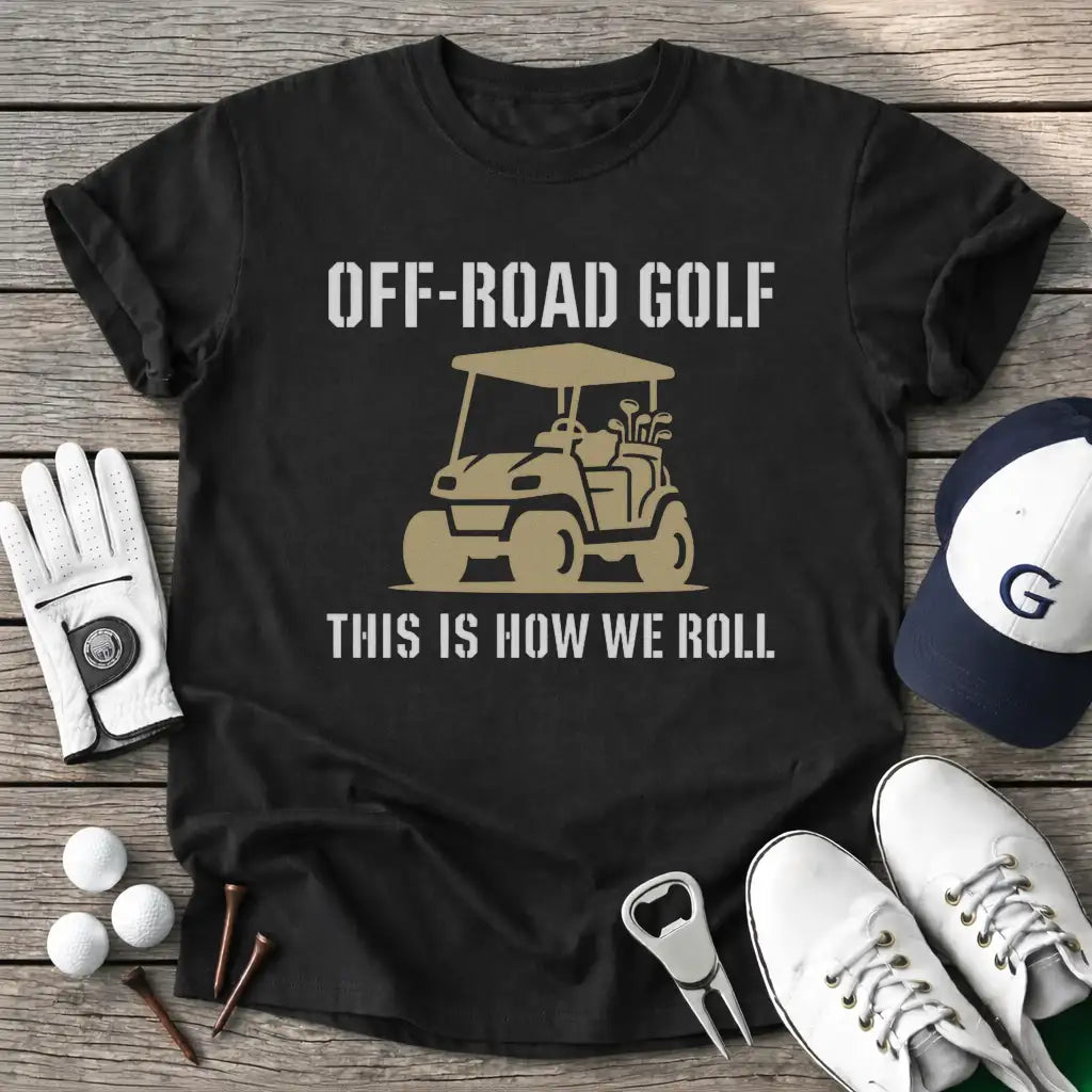 Offroad Golf This T-Shirt in Black