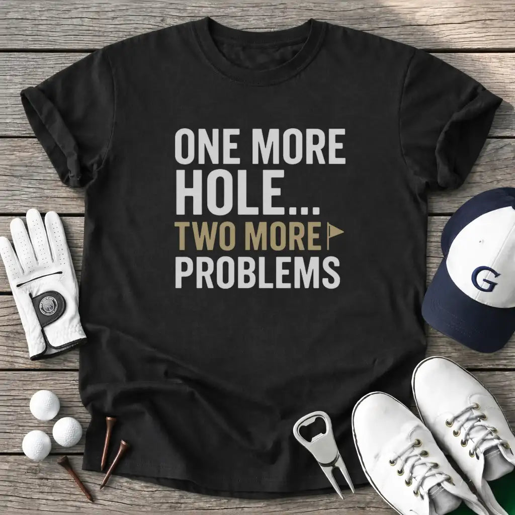 Black / S One More Hole Two T-Shirt