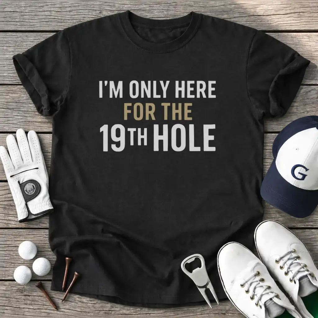 Only Here For The T-Shirt in Black