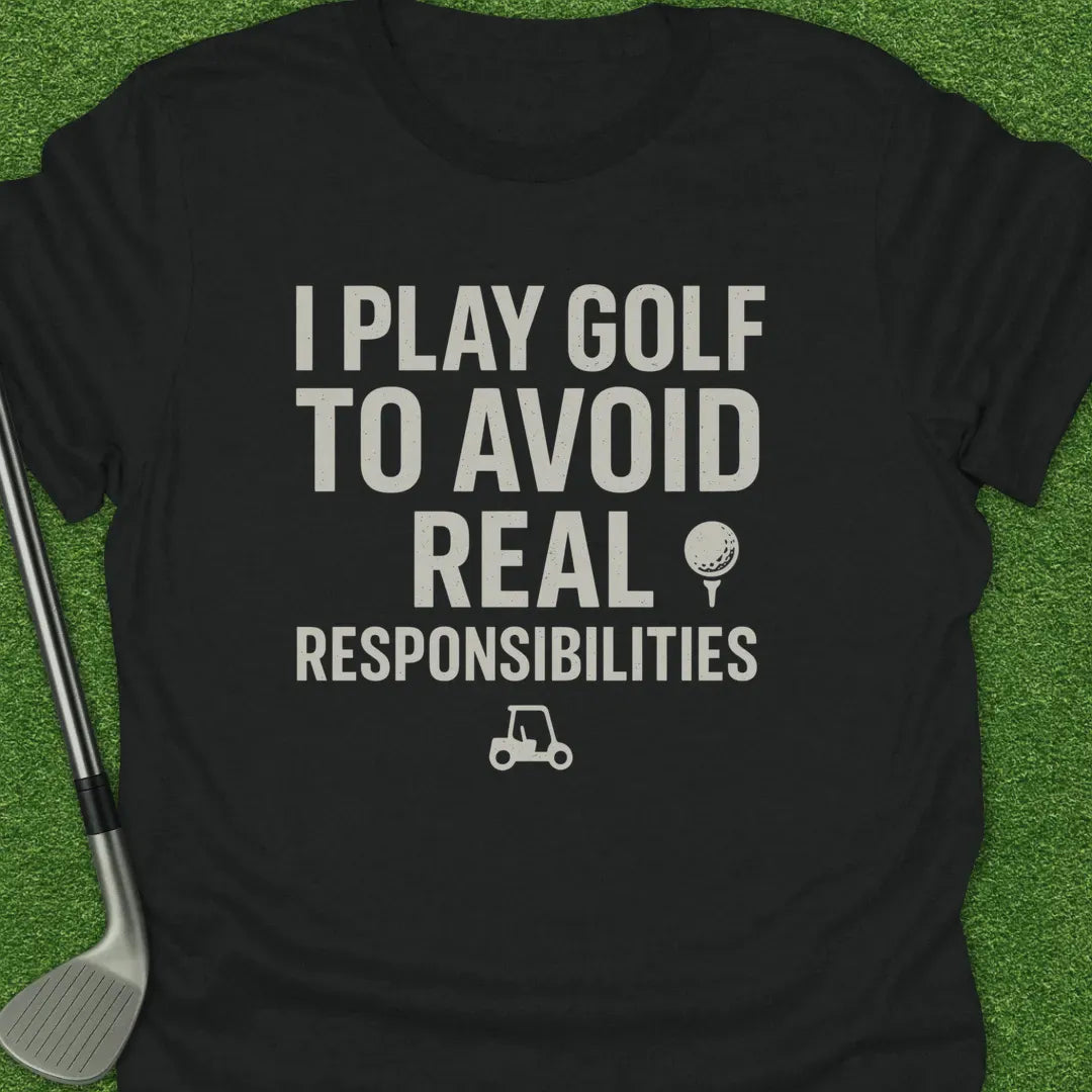 Black / S Play Golf Avoid T-Shirt
