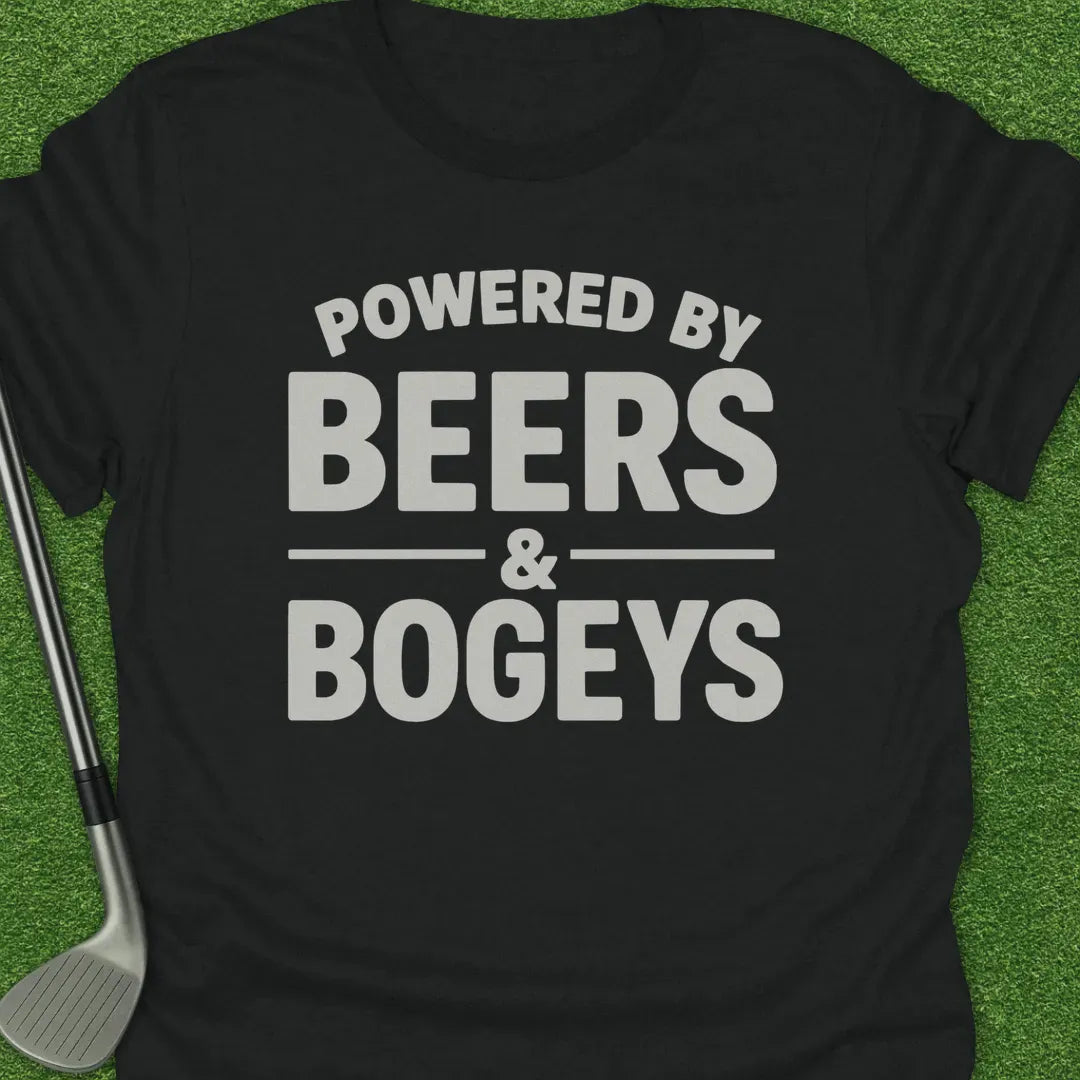 Black / S Powered Beers Bogeys T-Shirt