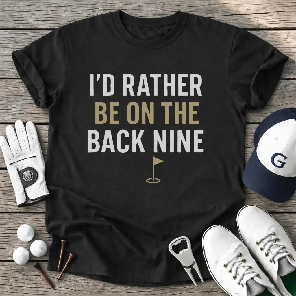 Black / S Rather The Back Nine T-Shirt