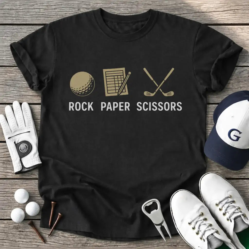 Black / S Rock Paper Scissors T-Shirt