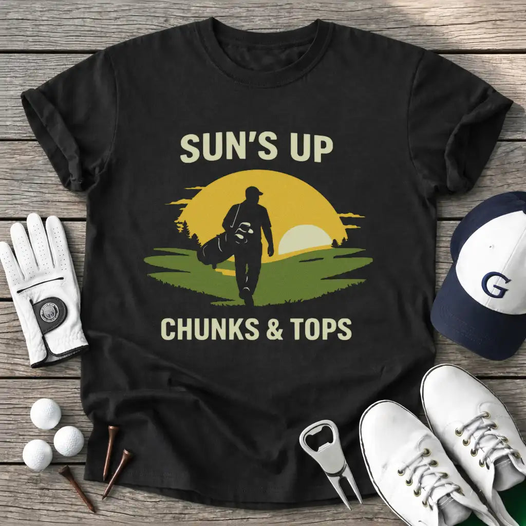 Black / S Suns Chunks Tops T-Shirt