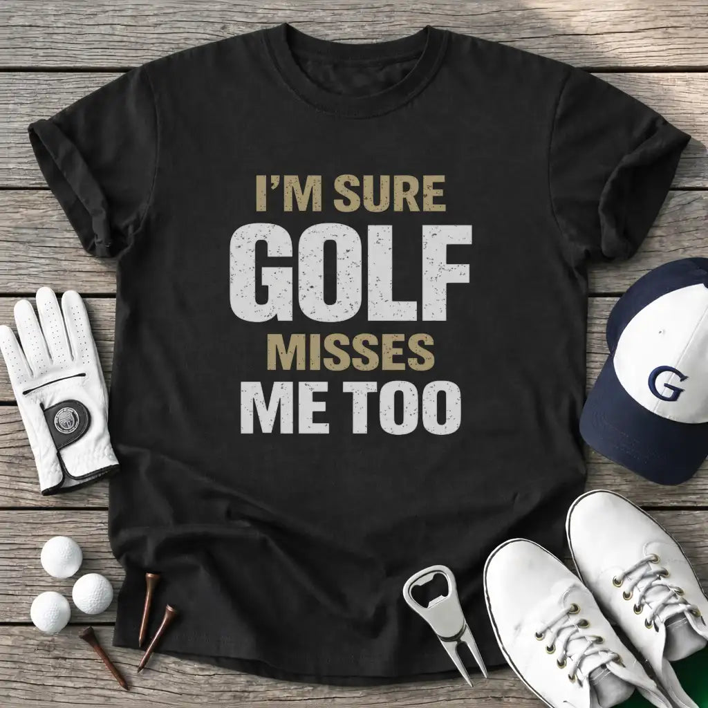 Sure Golf Misses Too T-Shirt in Black