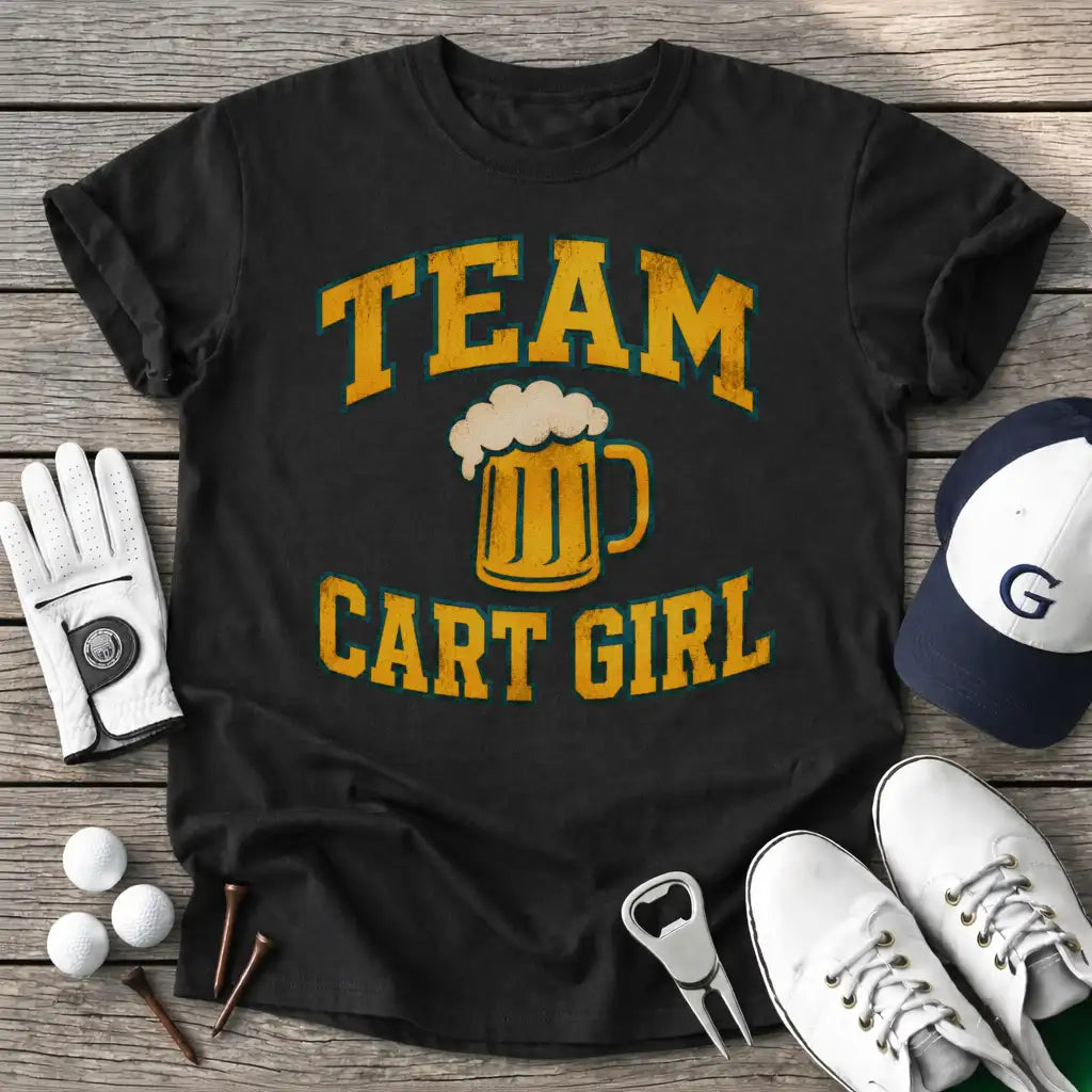 Black / S Team Cart Girl T-Shirt