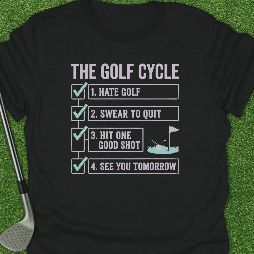 Black / S The Golf Cycle Hate T-Shirt