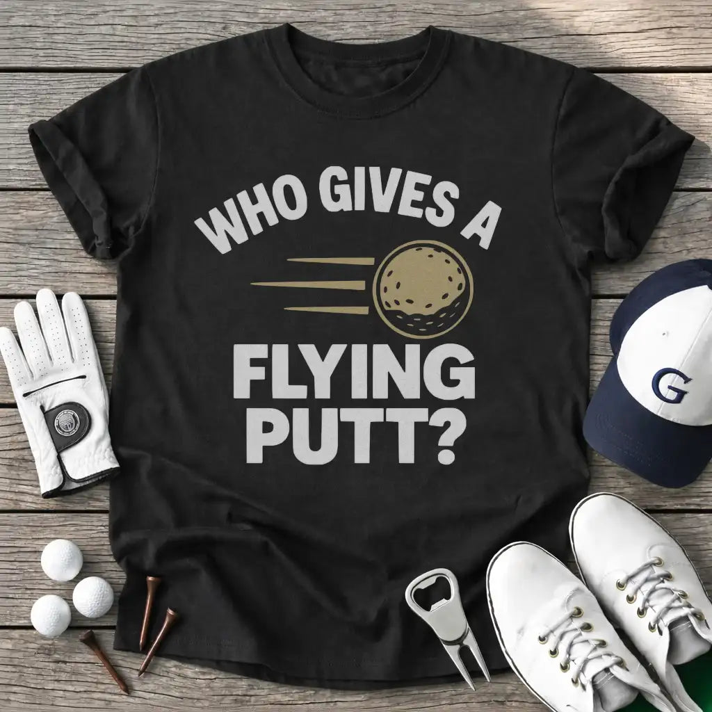 Black / S Who Gives Flying T-Shirt