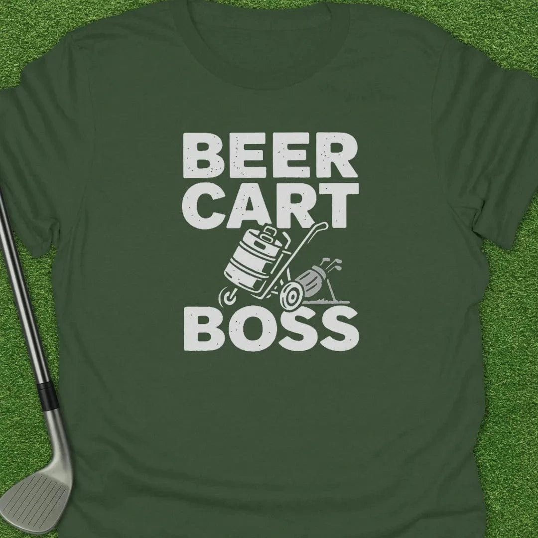 Military Green / S Beer Push Cart Boss T-Shirt