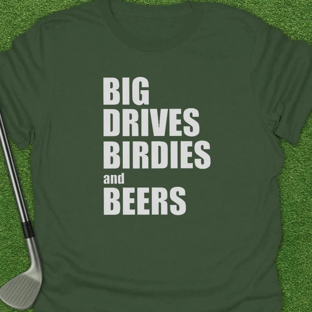 Military Green / S Big Drives Birdies T-Shirt