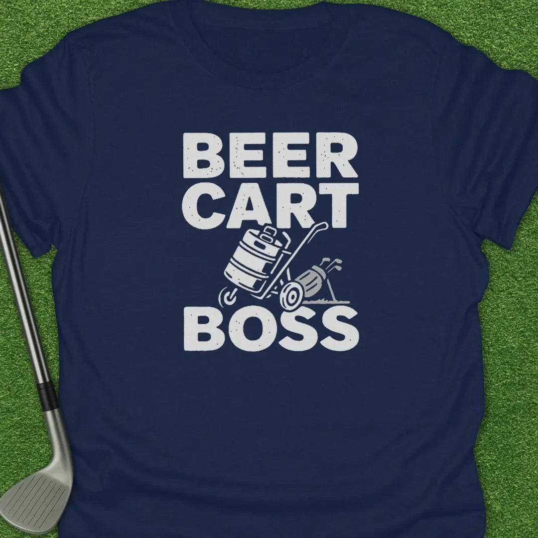 Navy / S Beer Push Cart Boss T-Shirt