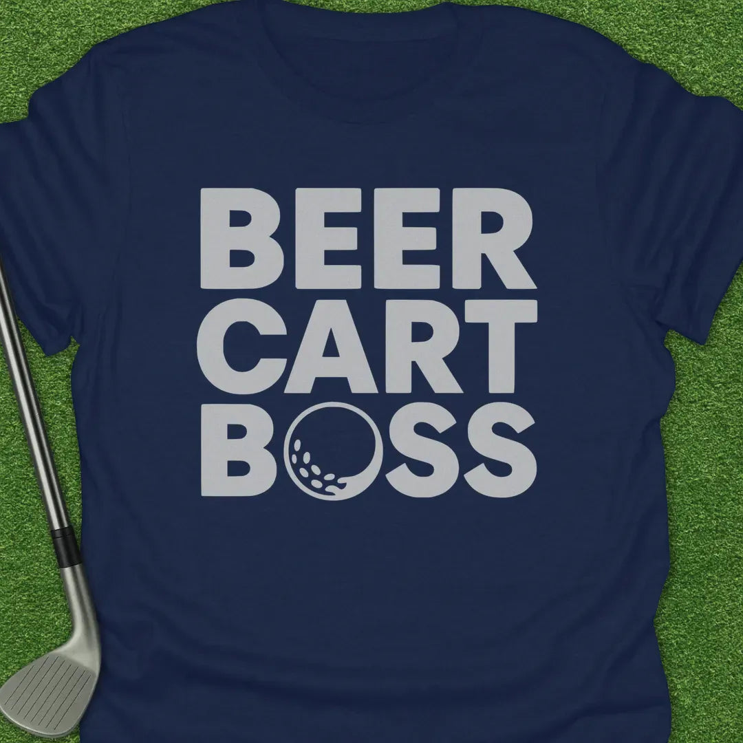 Navy / S Beer Push Cart Boss T-Shirt