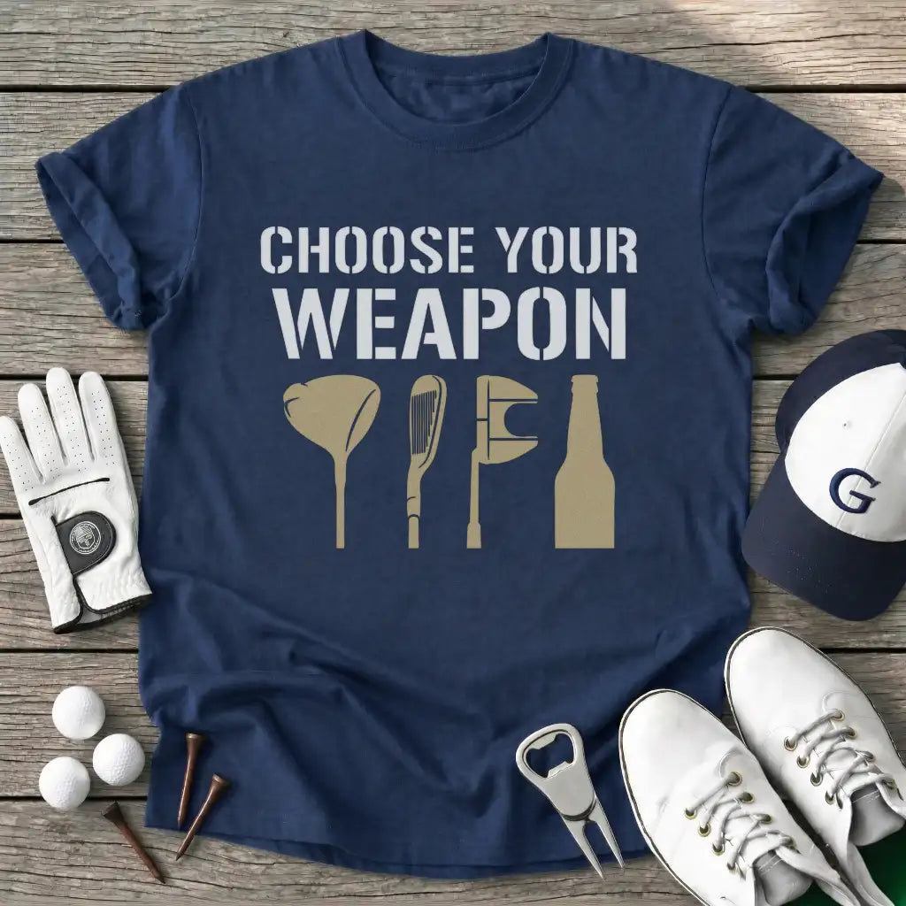 Choose Your Weapon T-Shirt in Navy
