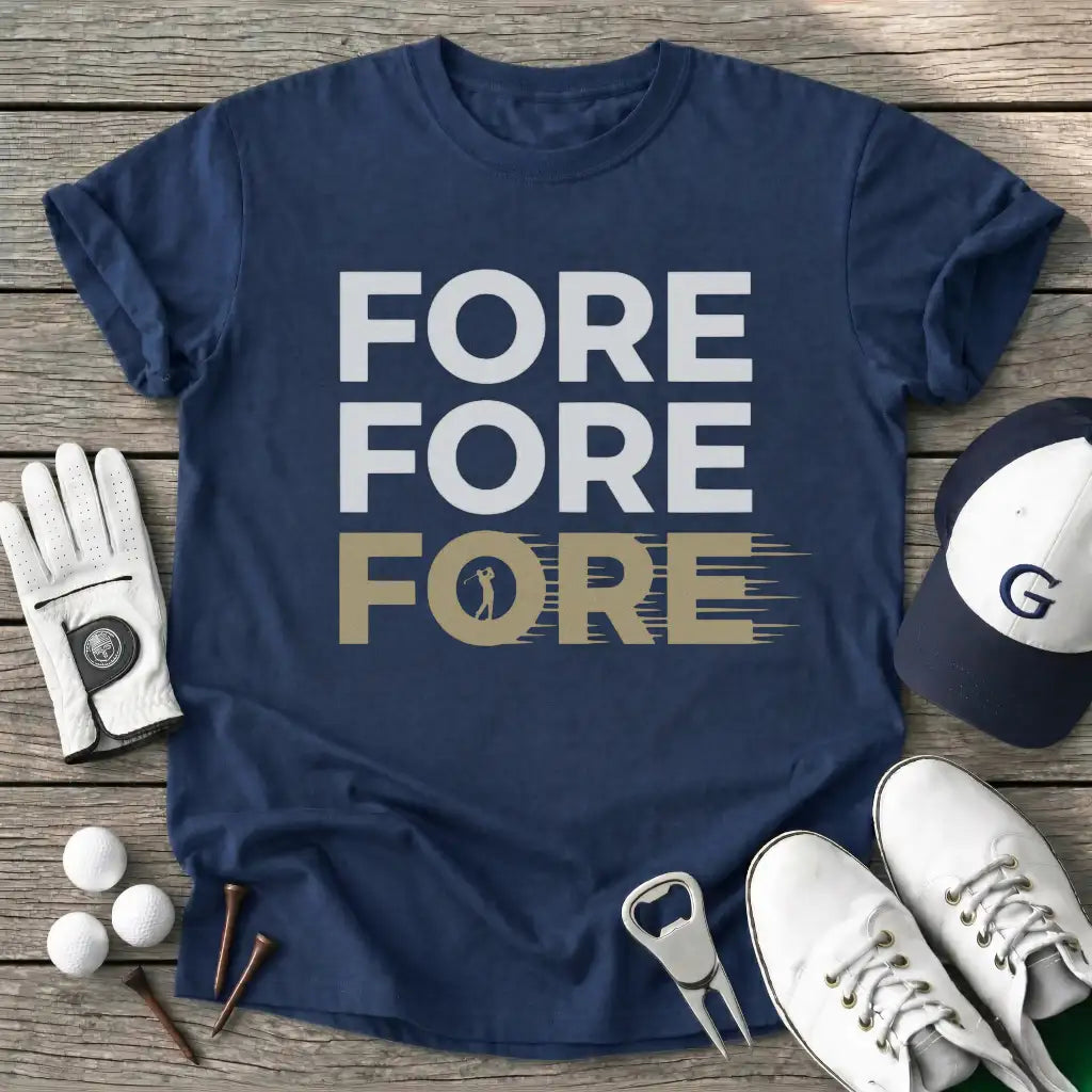 Fore Fore Fore T-Shirt in Navy
