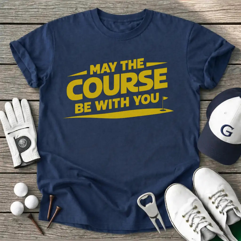 Navy / S May The Course With T-Shirt