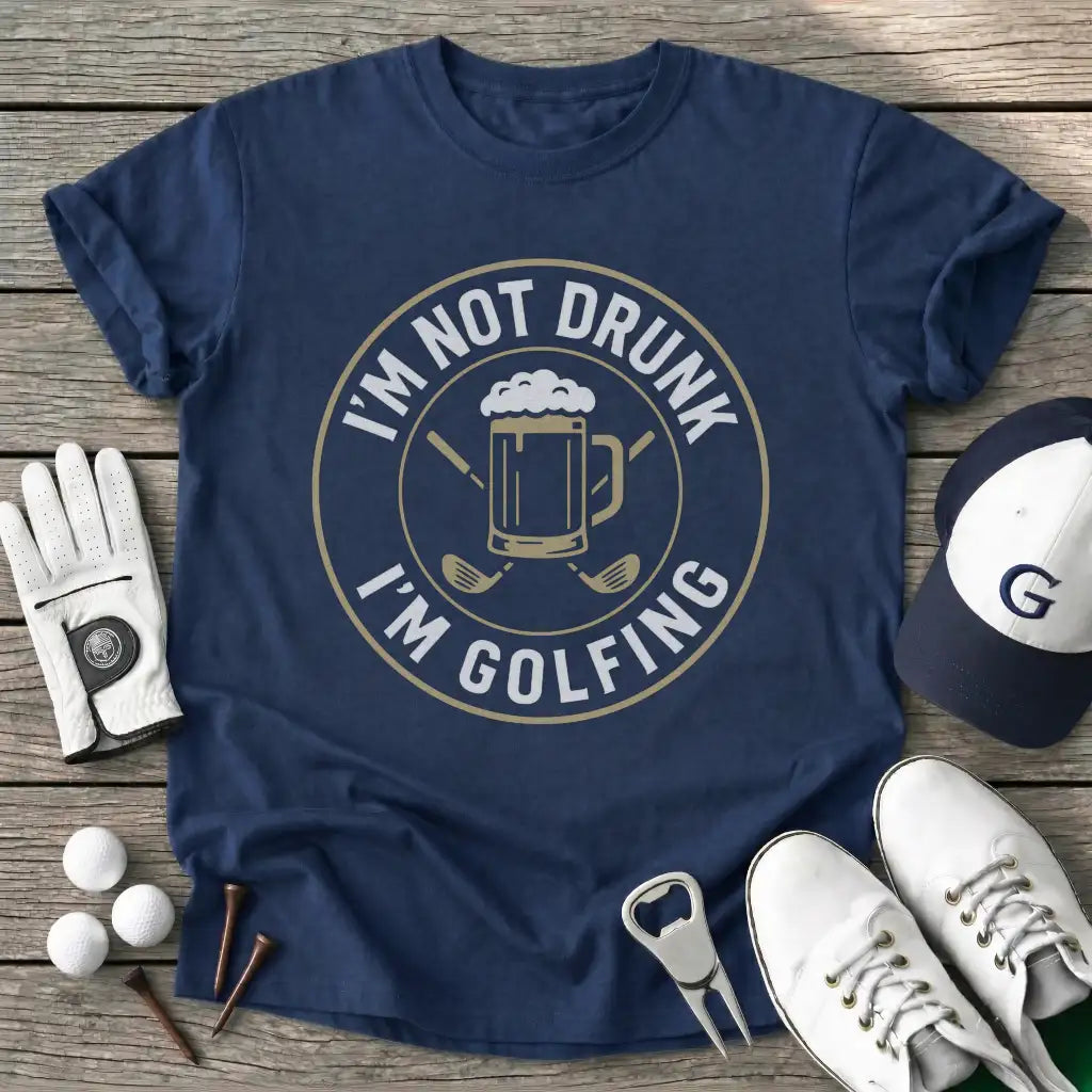 Navy / S Not Drunk Golfing T-Shirt