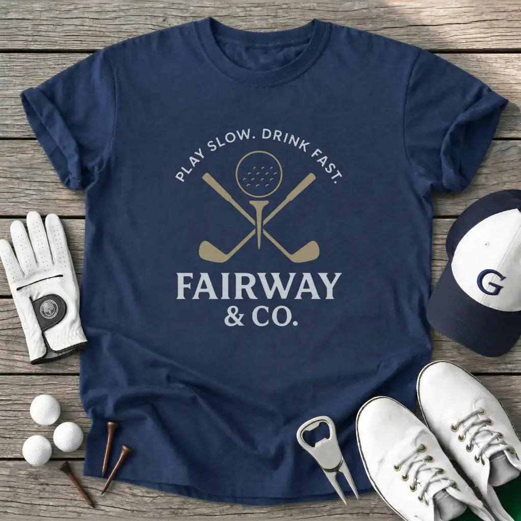 Navy / S Play Slow Drink T-Shirt