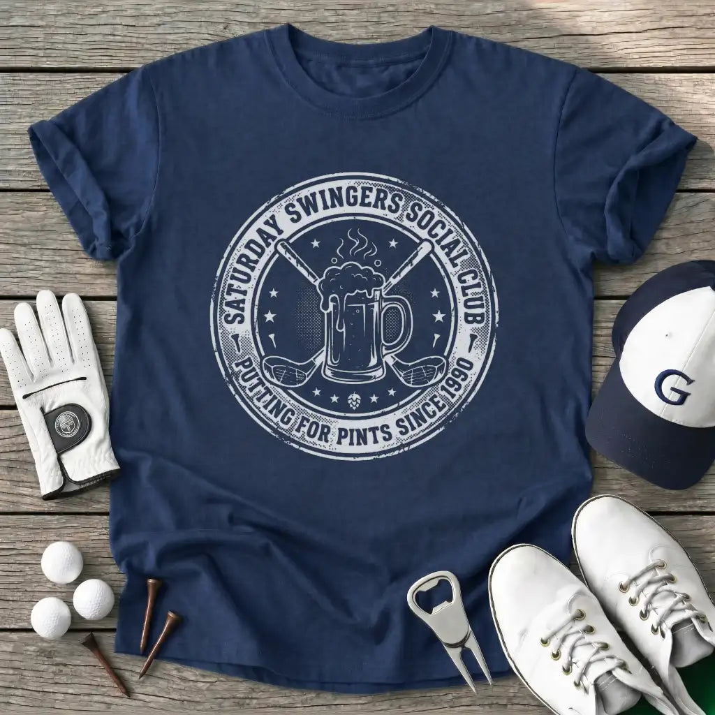 Navy / S Saturday Swingers T-Shirt