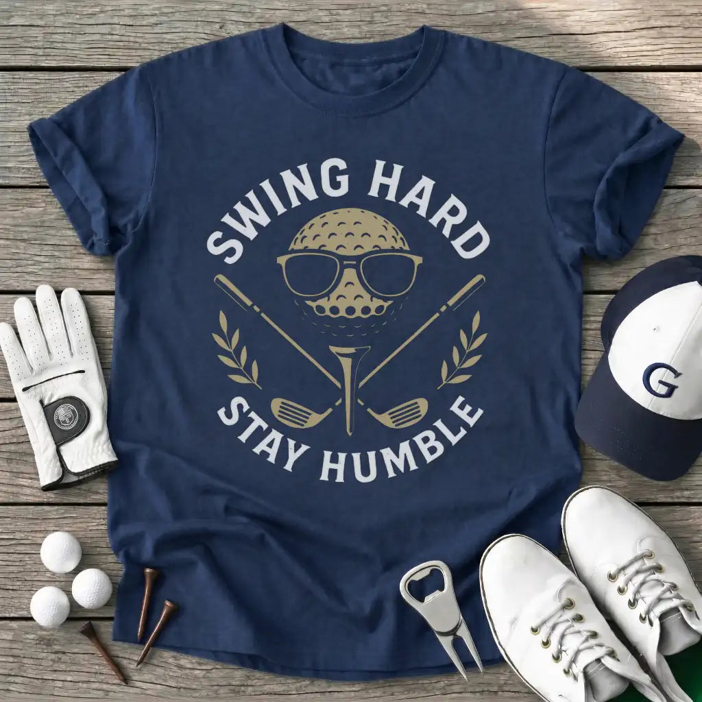 Navy / S Swing Hard Stay T-Shirt
