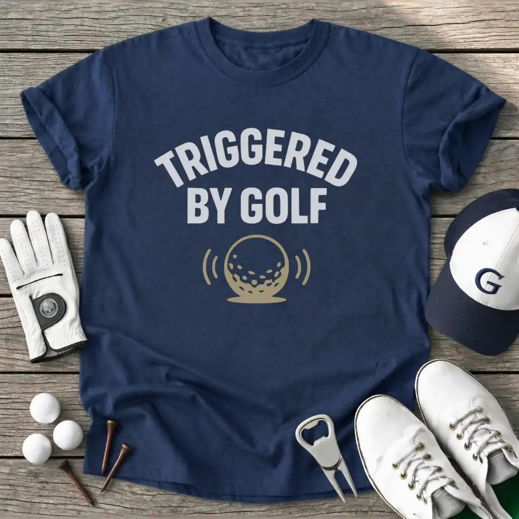 Triggered Golf T-Shirt in Navy