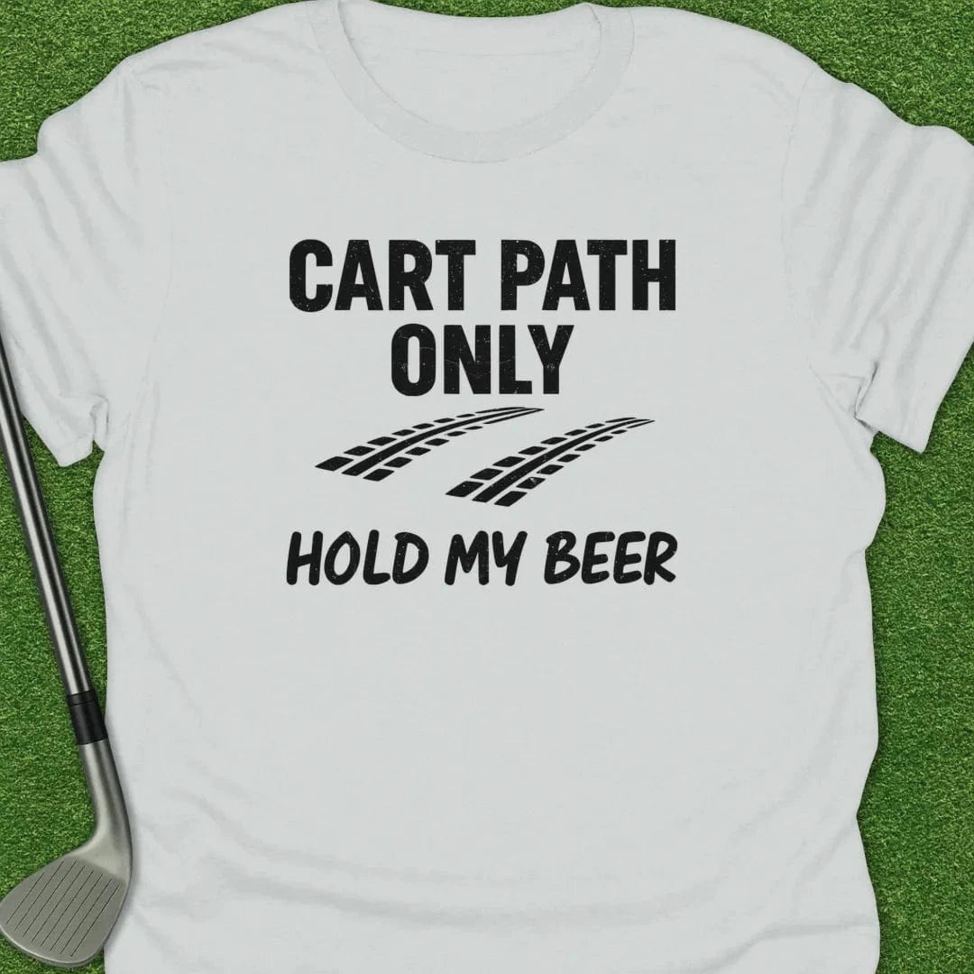 White / S Cart Path Only Hold T-Shirt