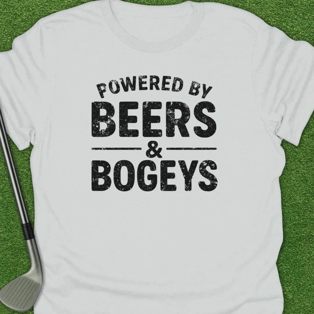 White / S Powered Beers Bogeys T-Shirt