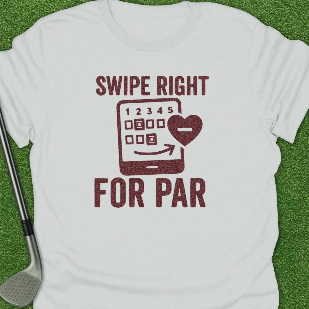 White / S Swipe Right For Par T-Shirt