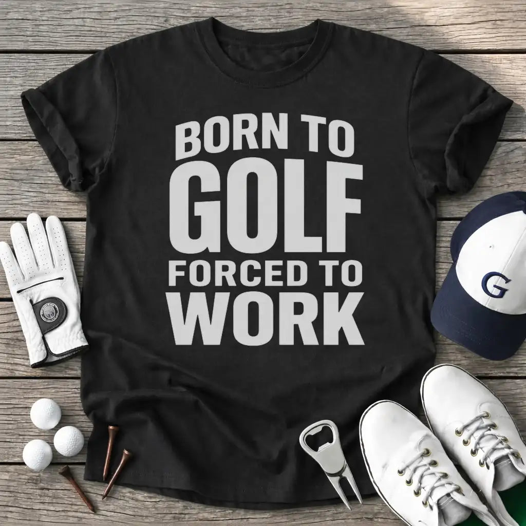 Born Golf Forced T-Shirt in Black